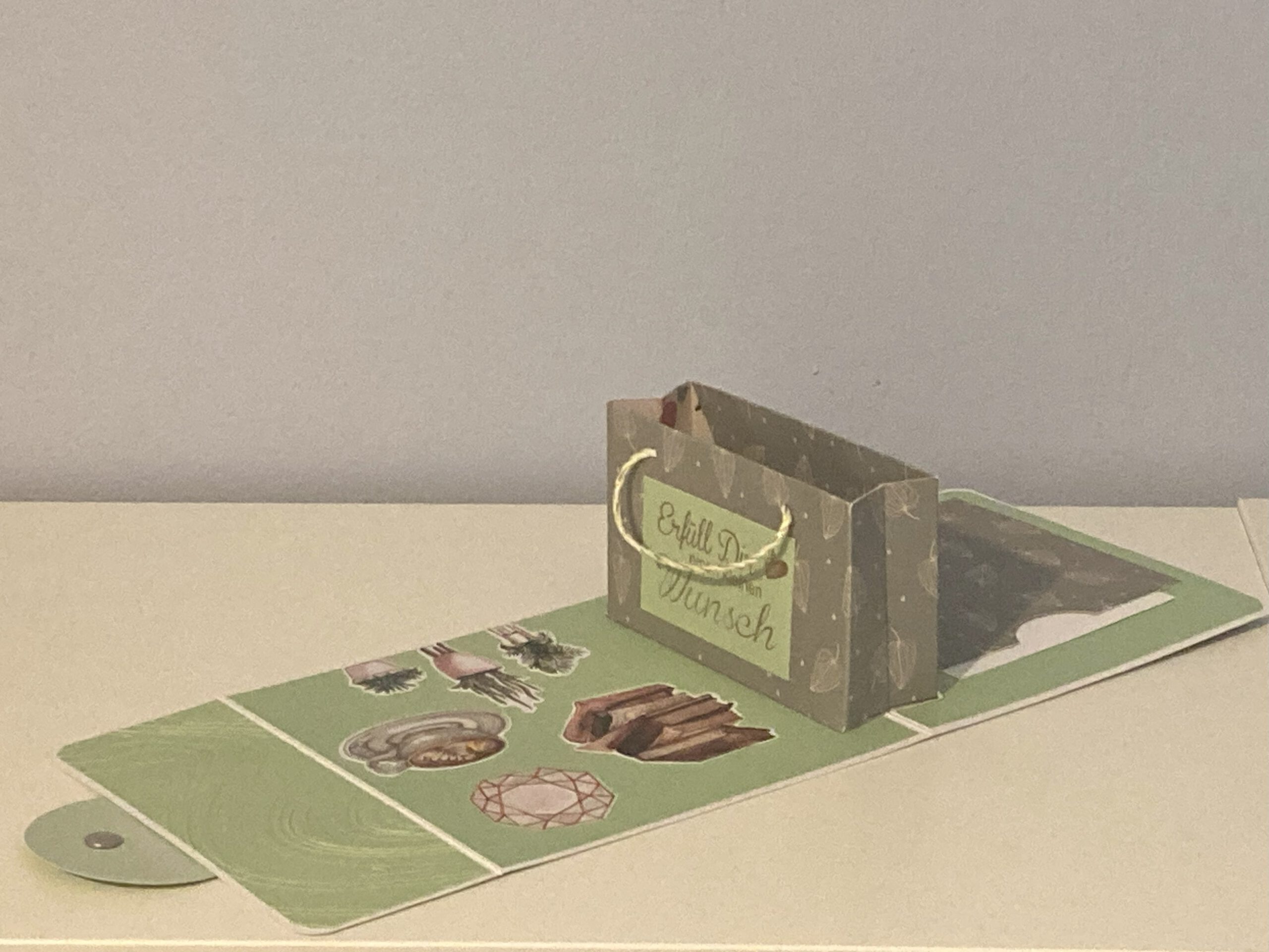 Die kleine Tasche in der Karte